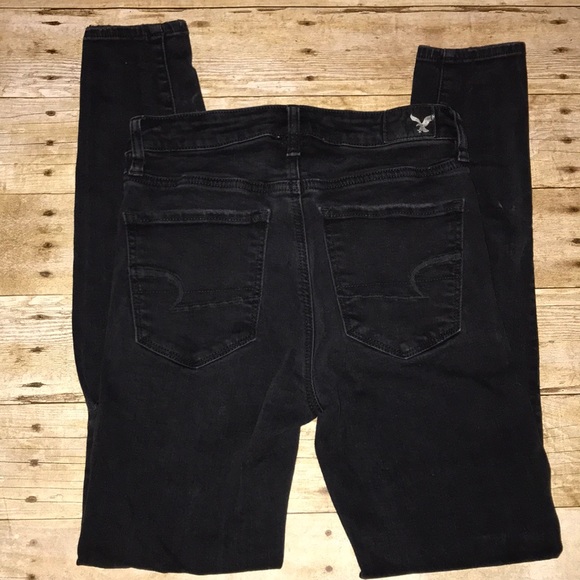 American Eagle Outfitters Denim - American Eagle Super Hi Rise Destress Jegging
